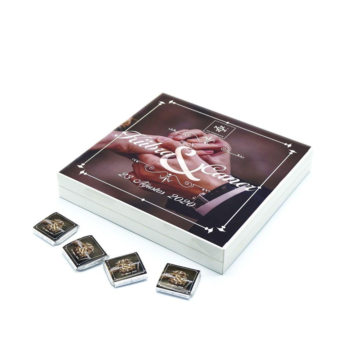 İsimli Söz Nişan Çikolatası 48 Adet Madlen Yüzük