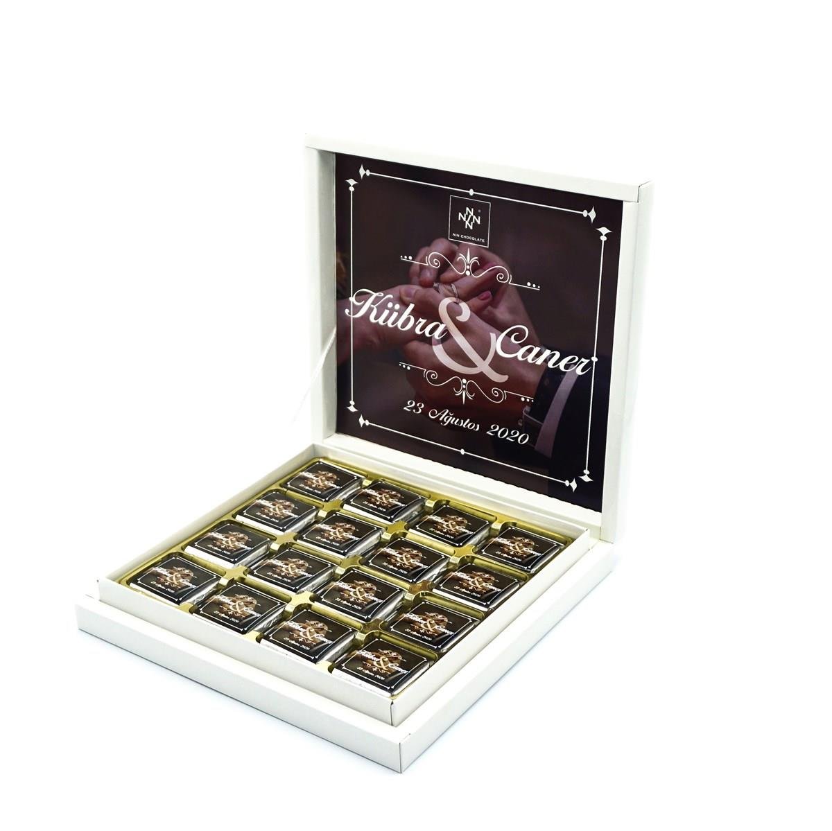 İsimli Söz Nişan Çikolatası 48 Adet Madlen Yüzük