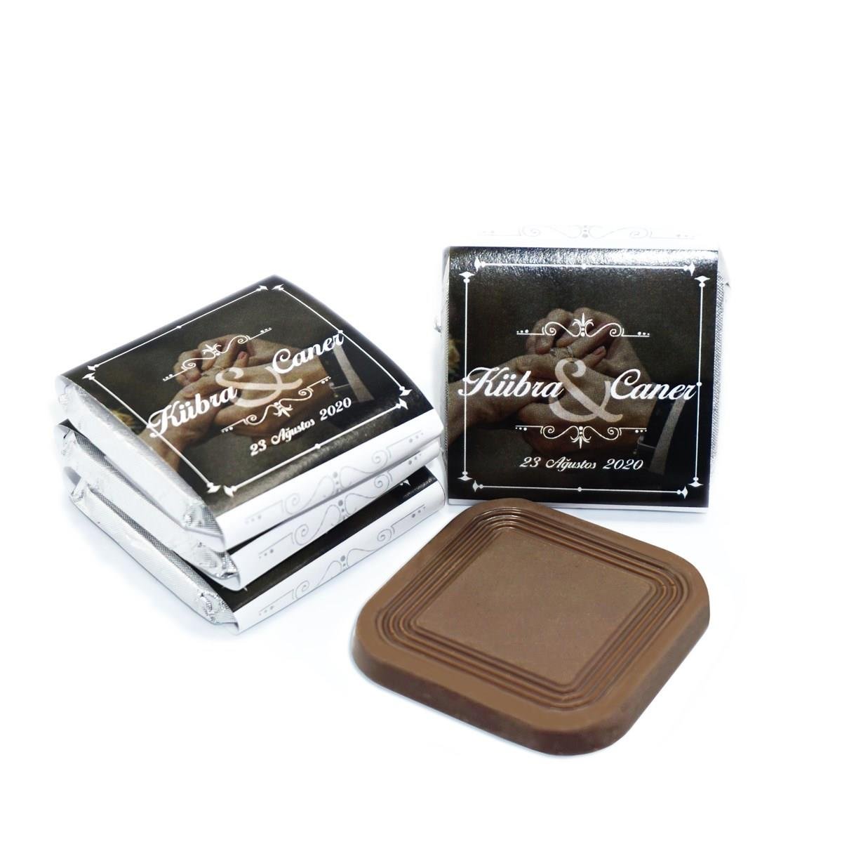 İsimli Söz Nişan Çikolatası 48 Adet Madlen Yüzük