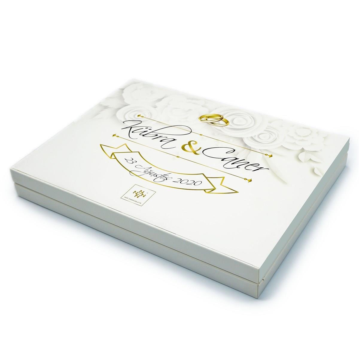 İsimli Söz Nişan Çikolatası 84 Adet Madlen Altın