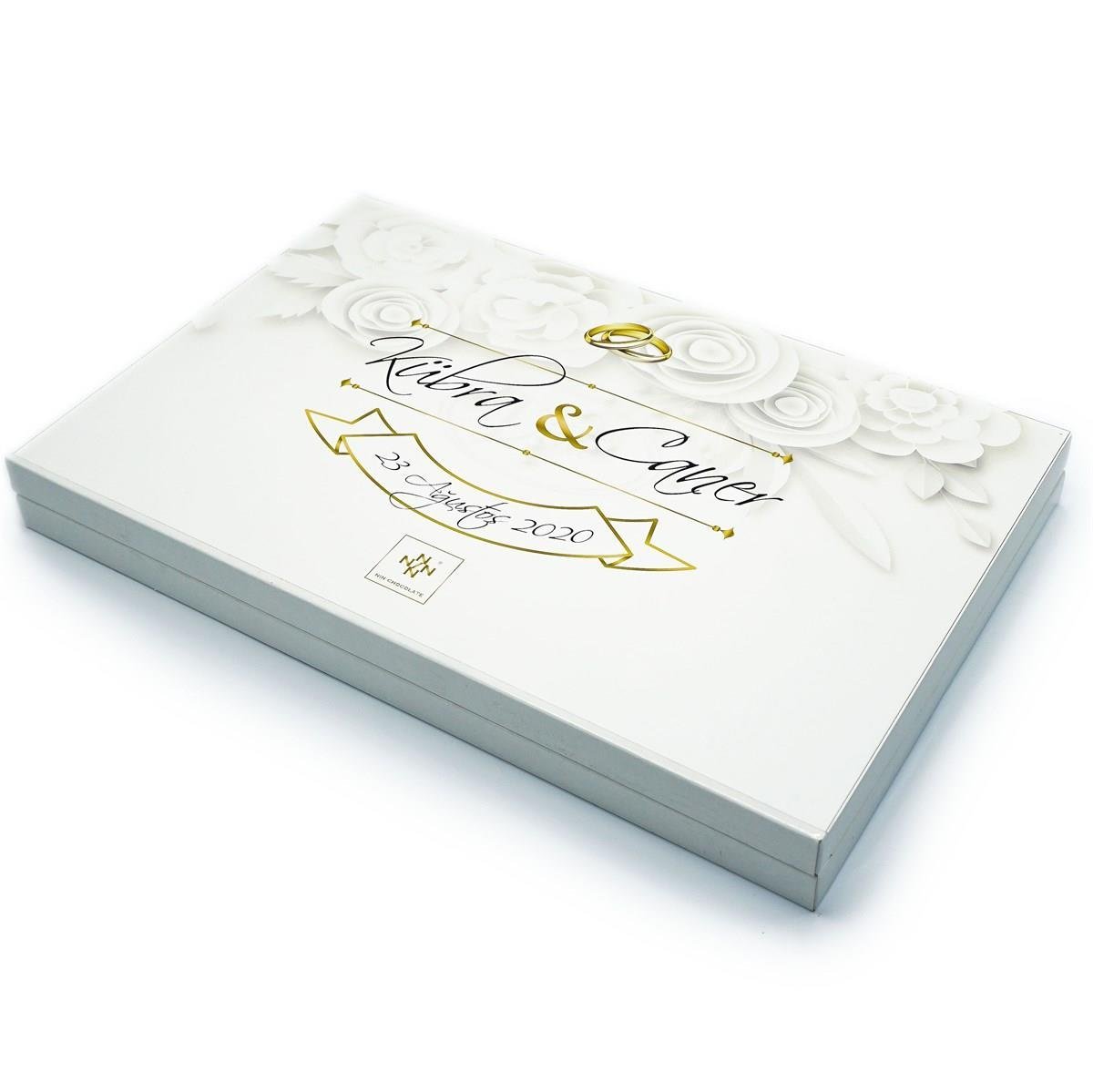 İsme Özel Söz Nişan Çikolatası 162 Adet Napoliten Altın