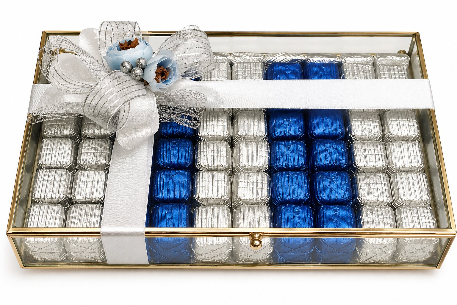 İsteme Çikolatası Tepsili Gümüş Taş Çikolata 1175g