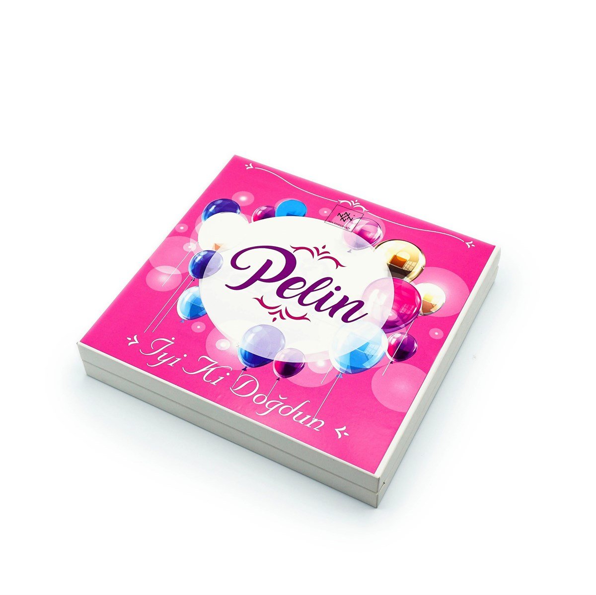 Kız Bebek Çikolatası 48 Adet Madlen Çikolata Pembe Balon