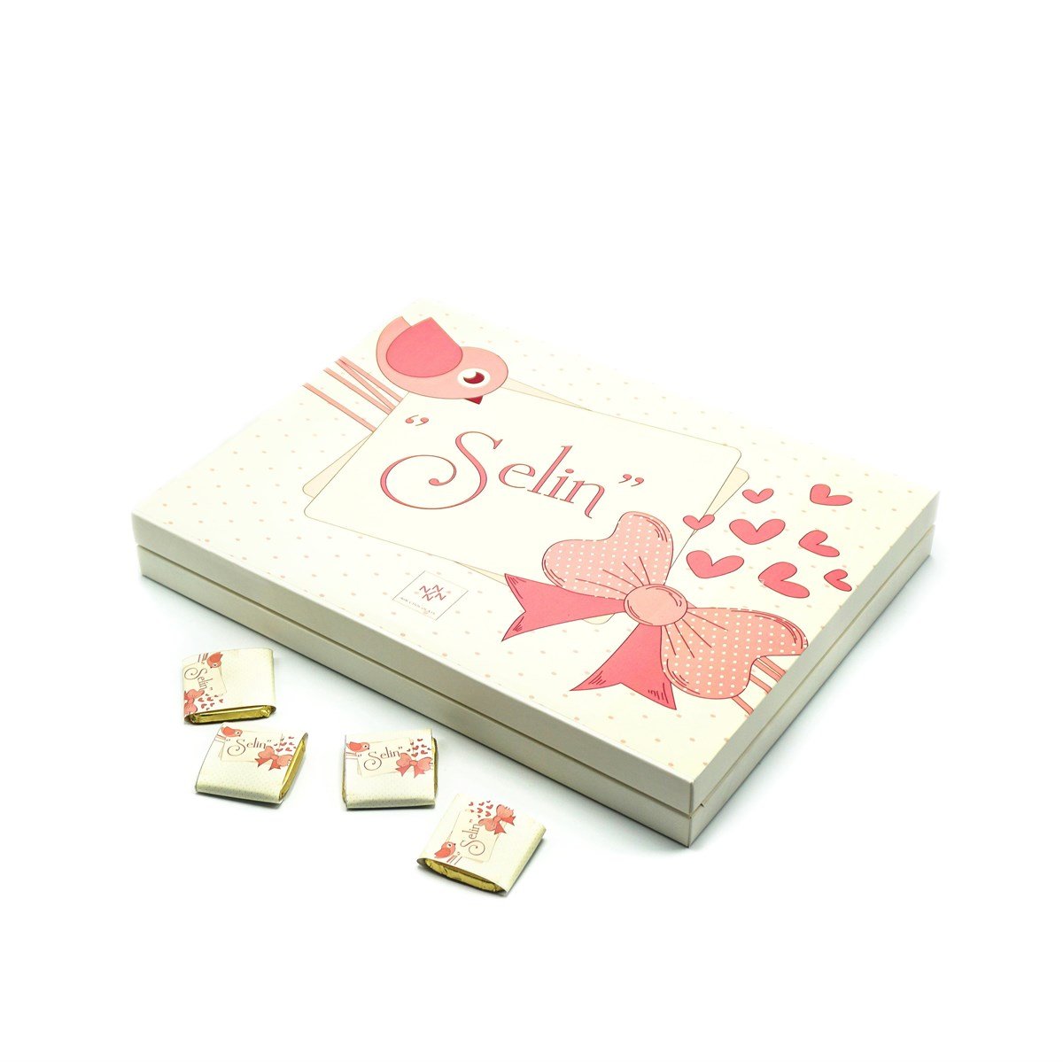 Kız Bebek Çikolatası 72 Adet Madlen Çikolata Fiyonk