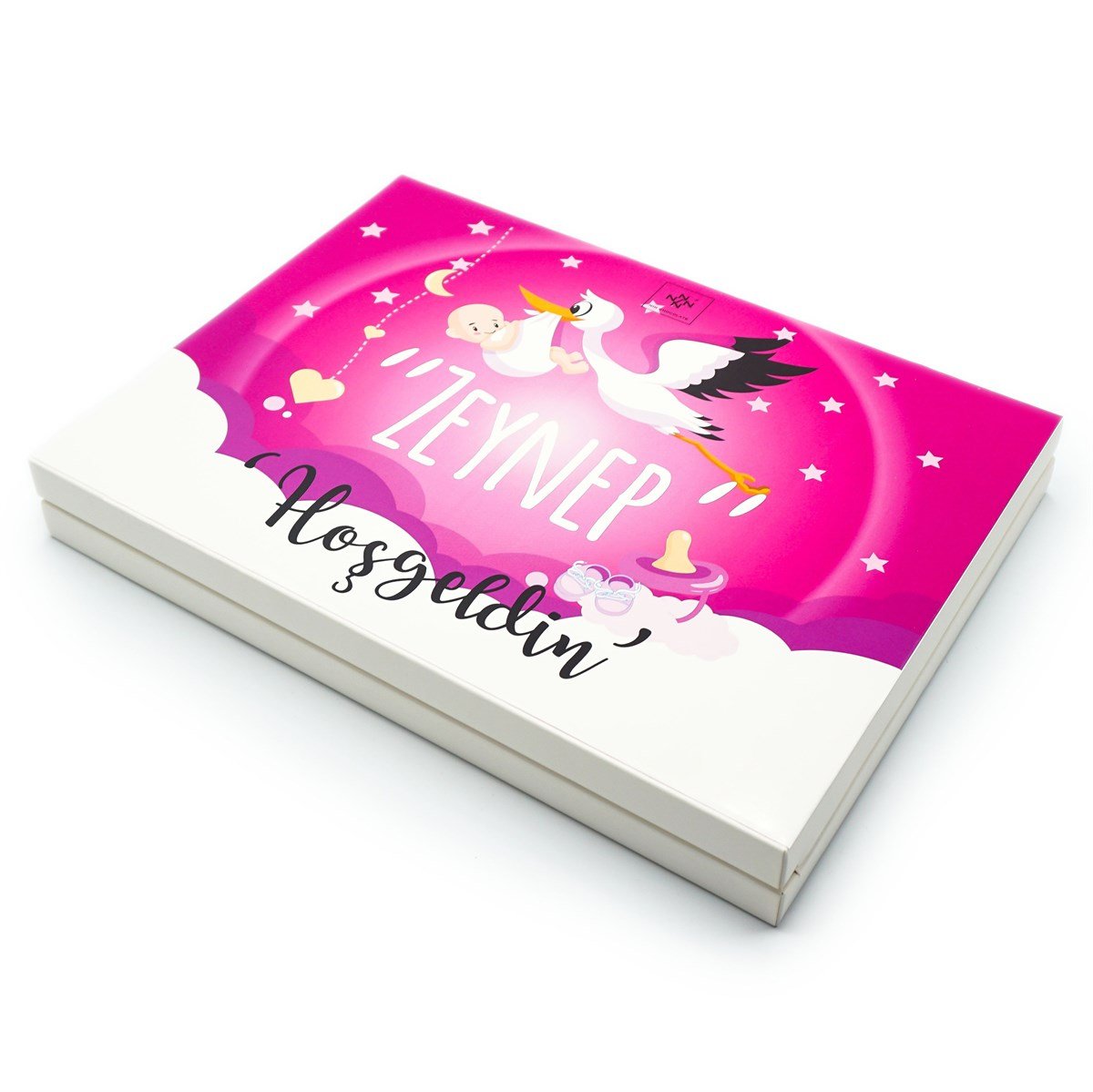 Kız Bebek Çikolatası 72 Adet Madlen Çikolata Pembe Leylek