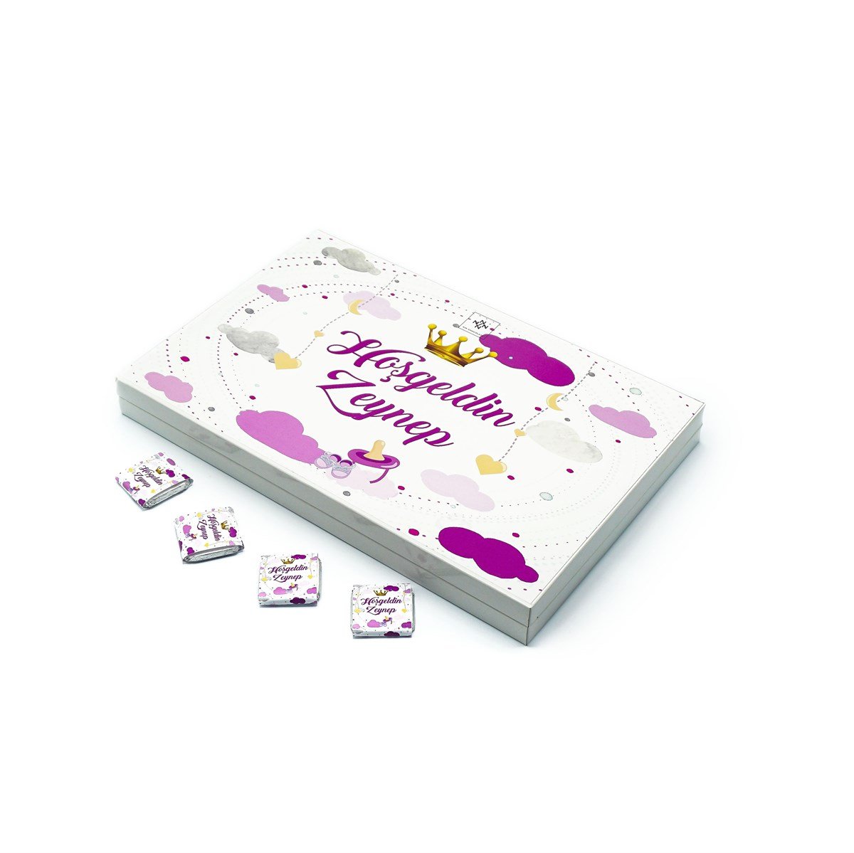 Kız Bebek Çikolatası 84 Adet Madlen Çikolata Prens