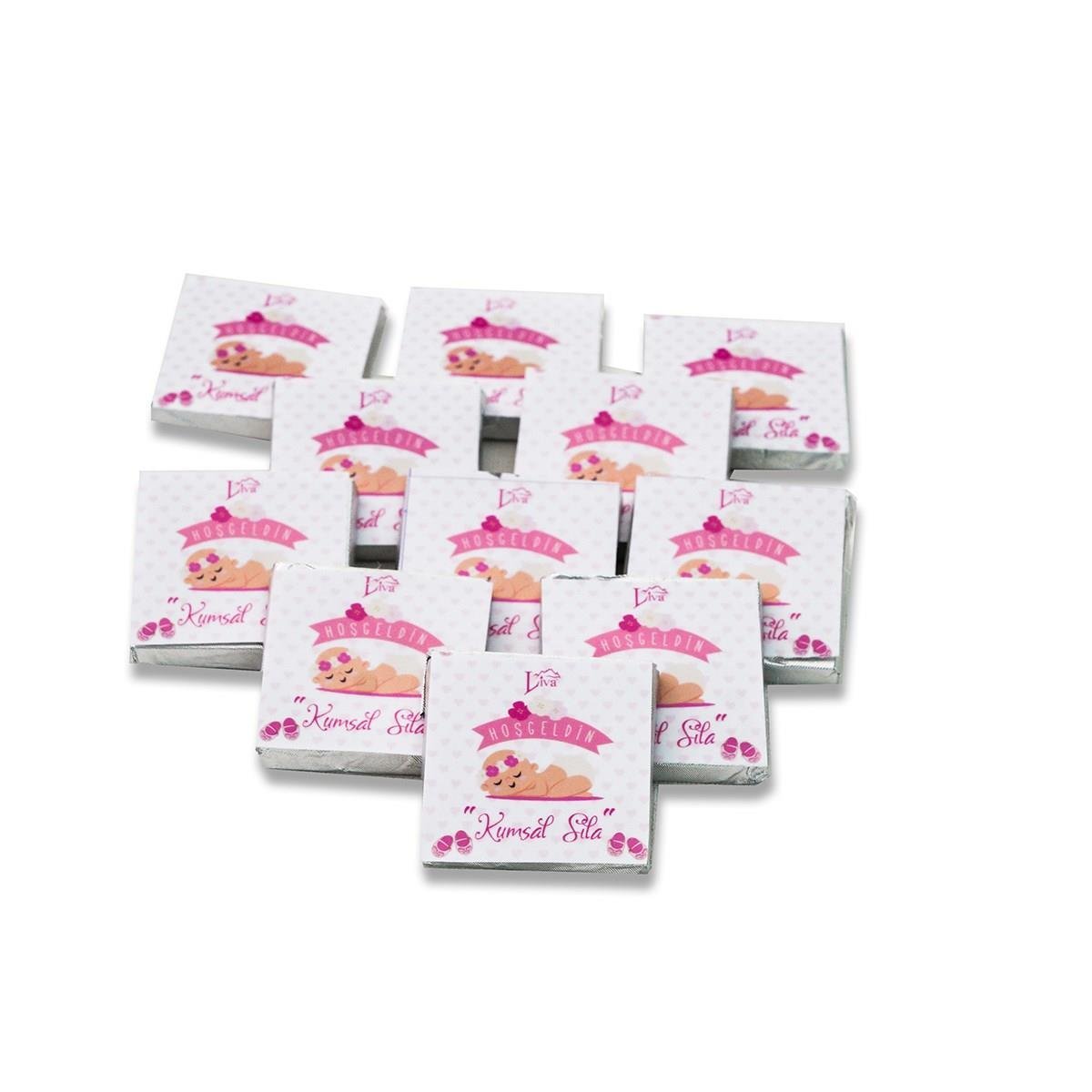 Kız Bebek Çikolatası Dökme Bebek Çikolatası (170 Adet Napoliten Çikolata)