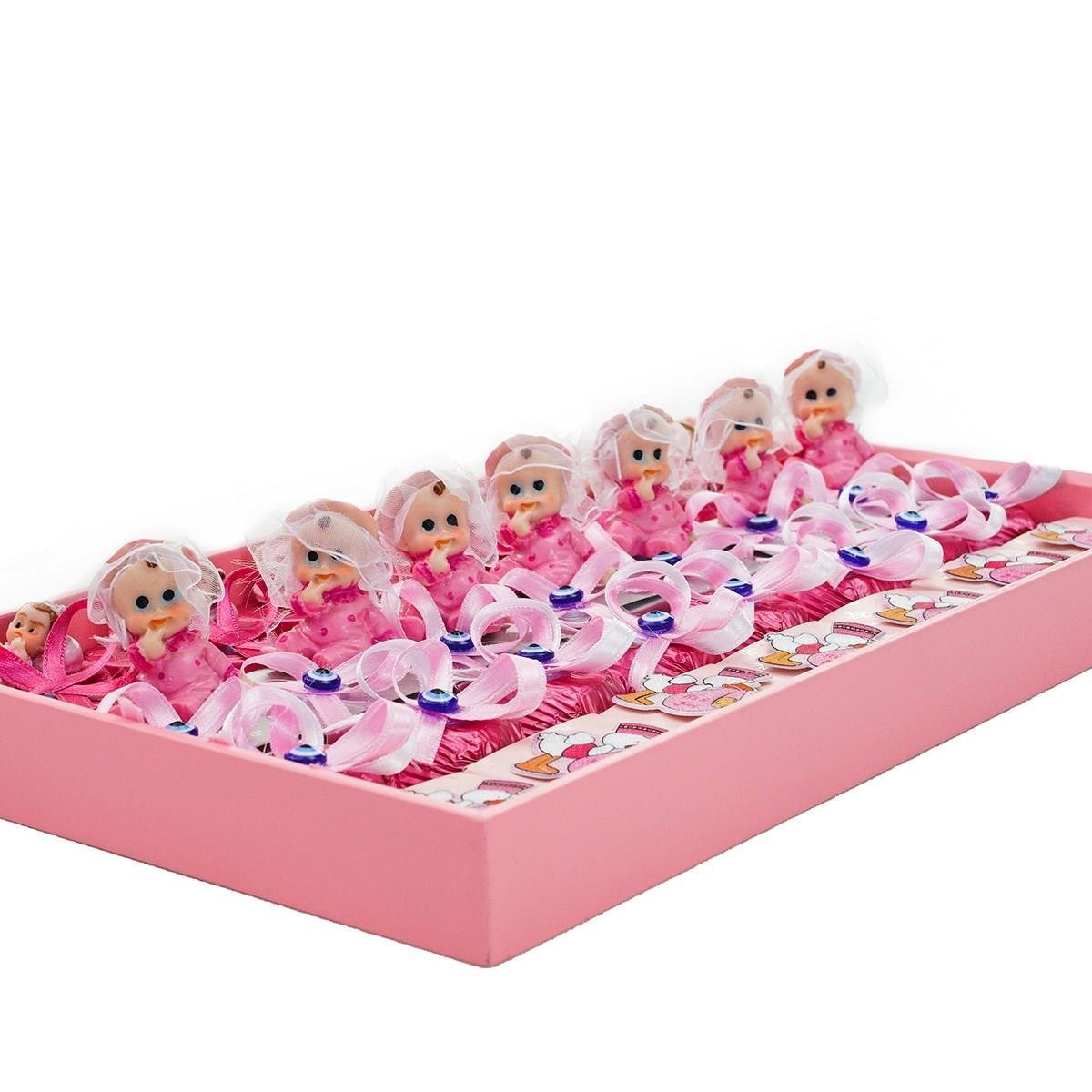 Kız Bebek Çikolatası El Yapımı Bebek Çikolatası Dekorlu (28 Adet)