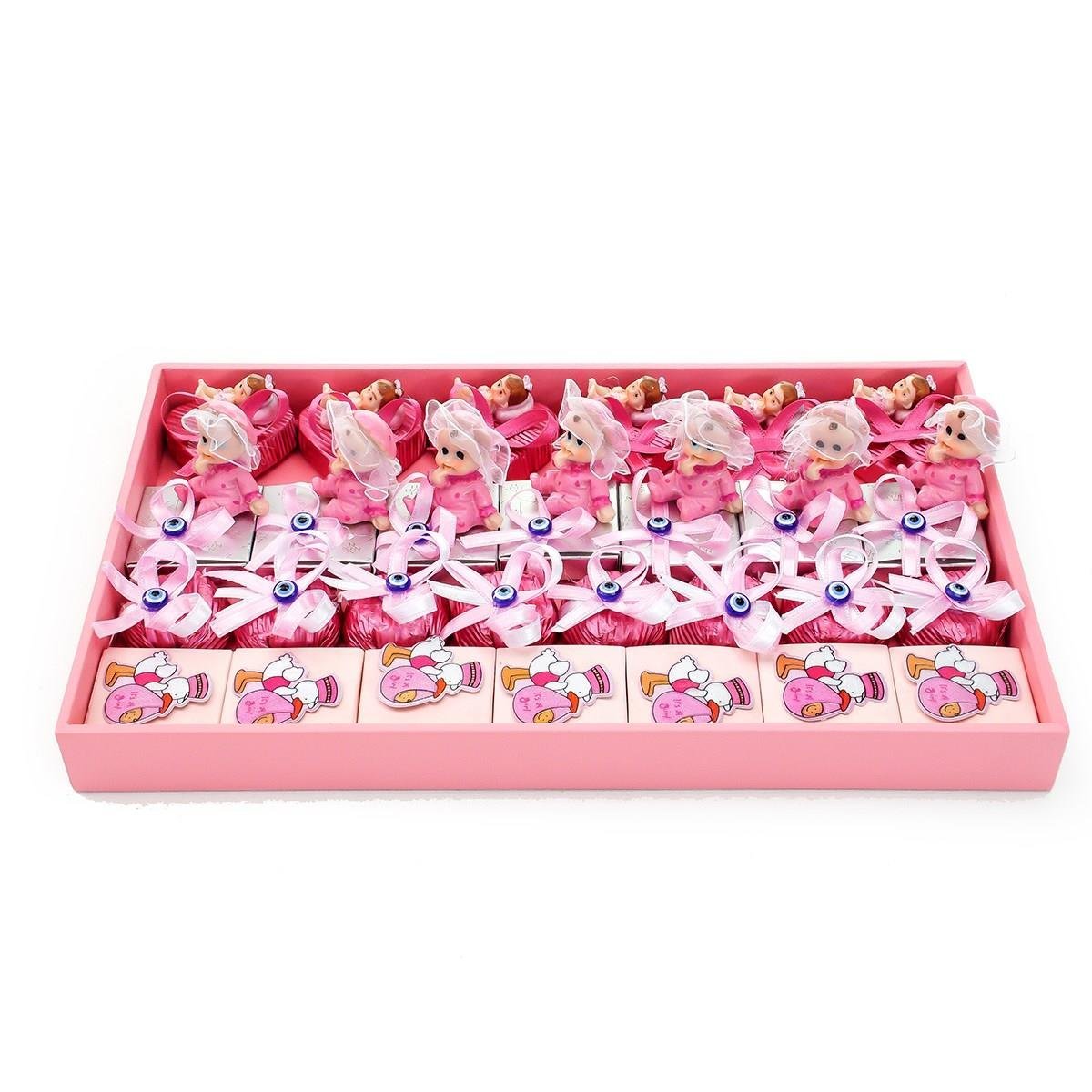 Kız Bebek Çikolatası El Yapımı Bebek Çikolatası Dekorlu (28 Adet)