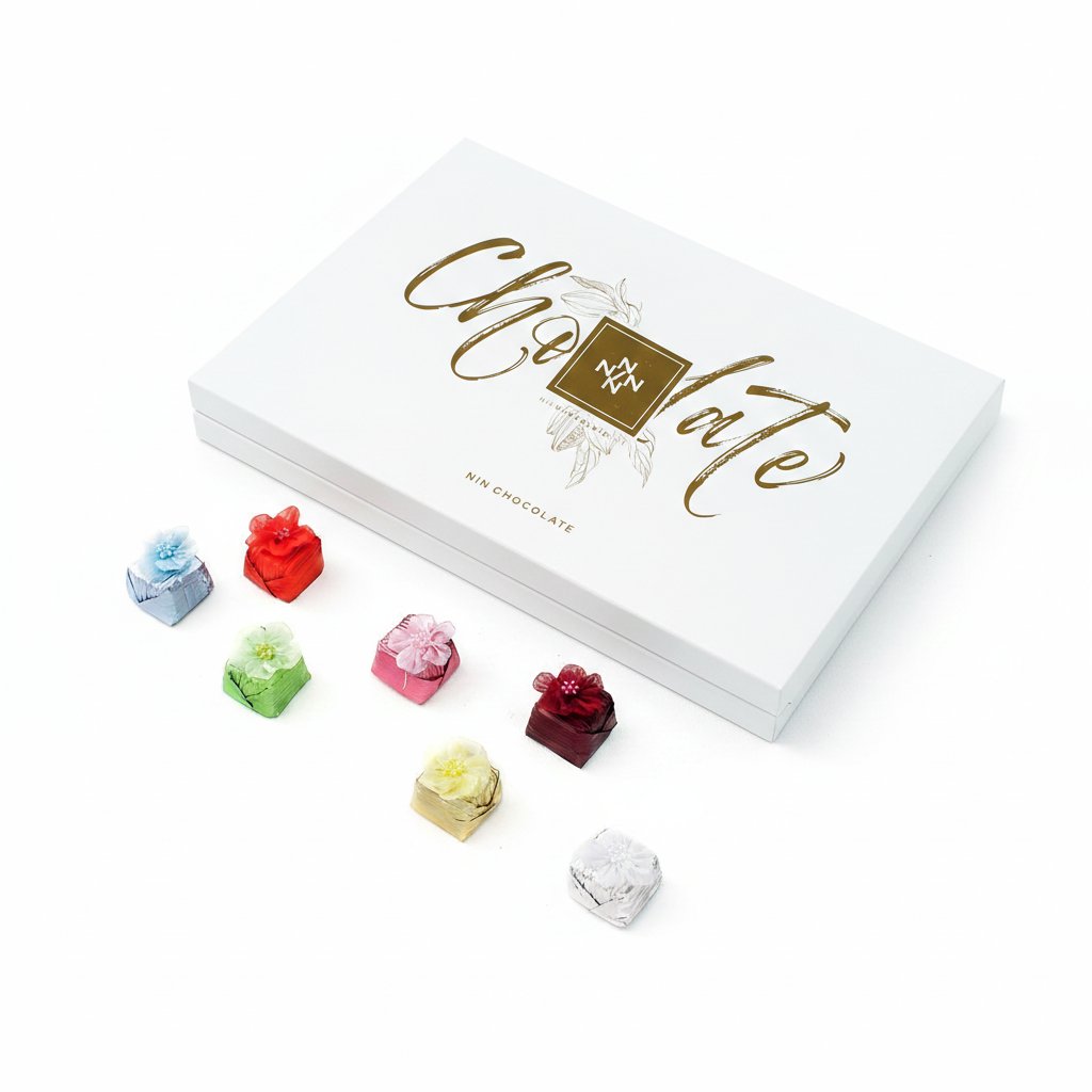 Nin Askılı Çiçek Dekorlu Fındık Giandujalı Bütün Fındıklı Sütlü Spesiyal Hediyelik Çikolata 42 Adet