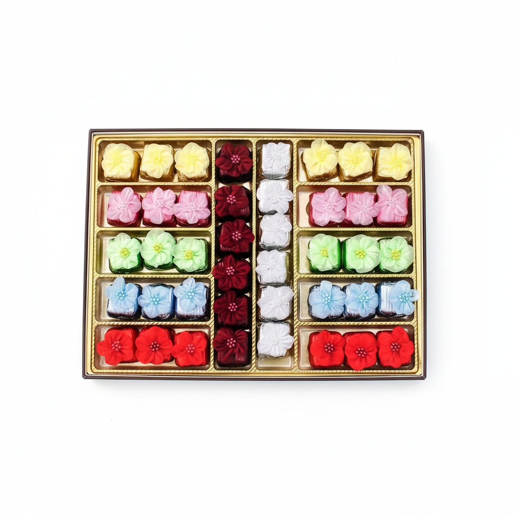 Nin Askılı Çiçek Dekorlu Fındık Giandujalı Bütün Fındıklı Sütlü Spesiyal Hediyelik Çikolata 42 Adet