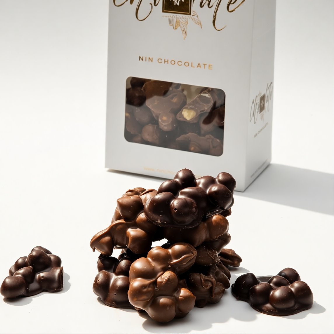 NIN Chocolate Roş Çikolata Serisi – Sütlü & Bitter (Fındıklı ve Antep Fıstıklı Seçenekleriyle)