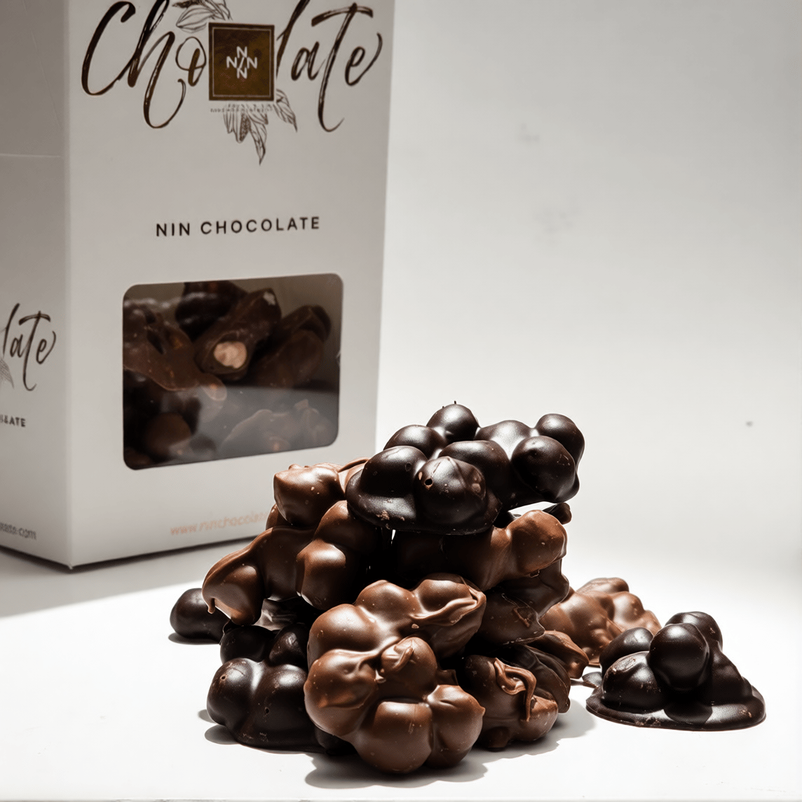 NIN Chocolate Roş Çikolata Serisi – Sütlü & Bitter (Fındıklı ve Antep Fıstıklı Seçenekleriyle)