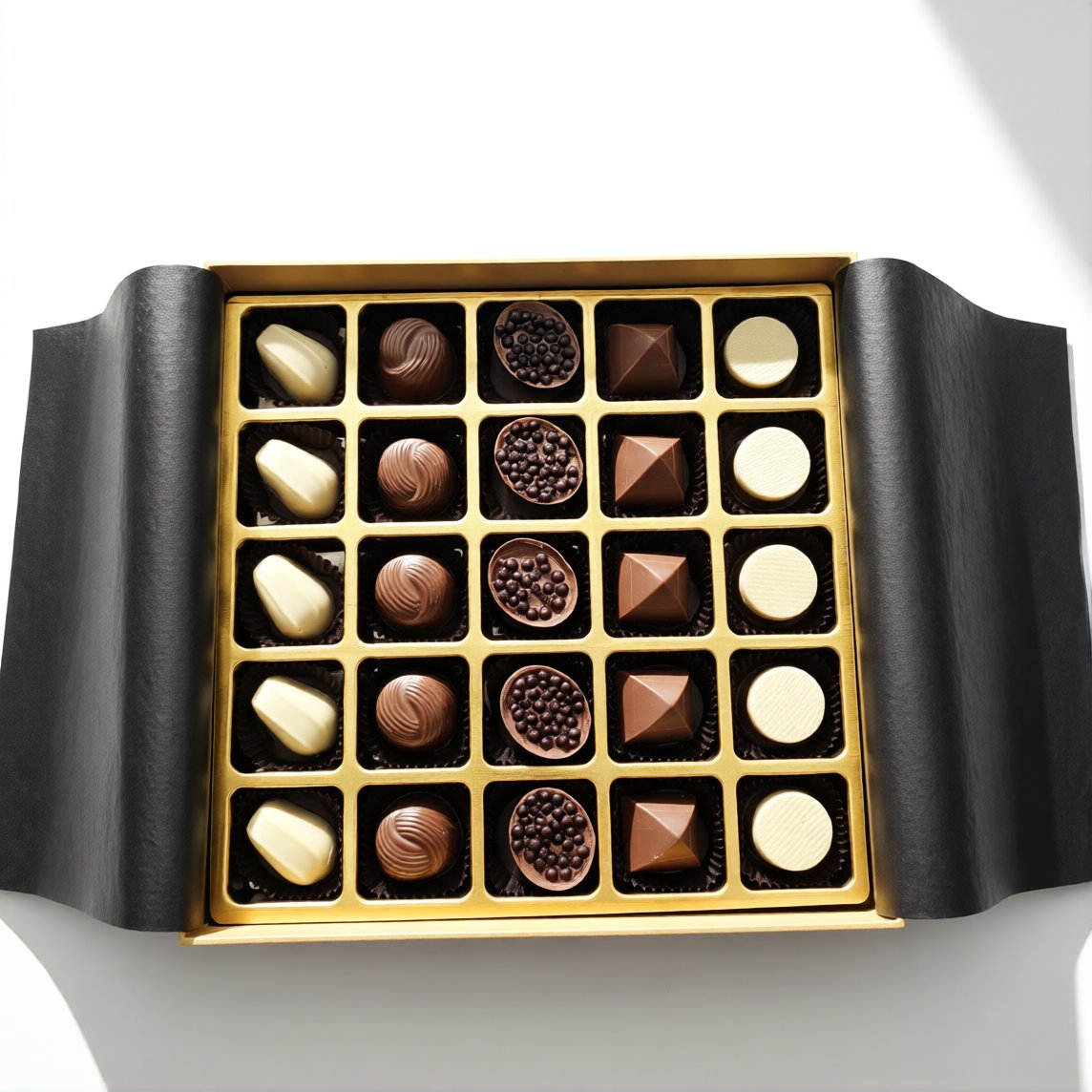 Nin Çikolata Koleksiyon Serisi Bej Kutu Spesiyal Çikolata 50 Adet