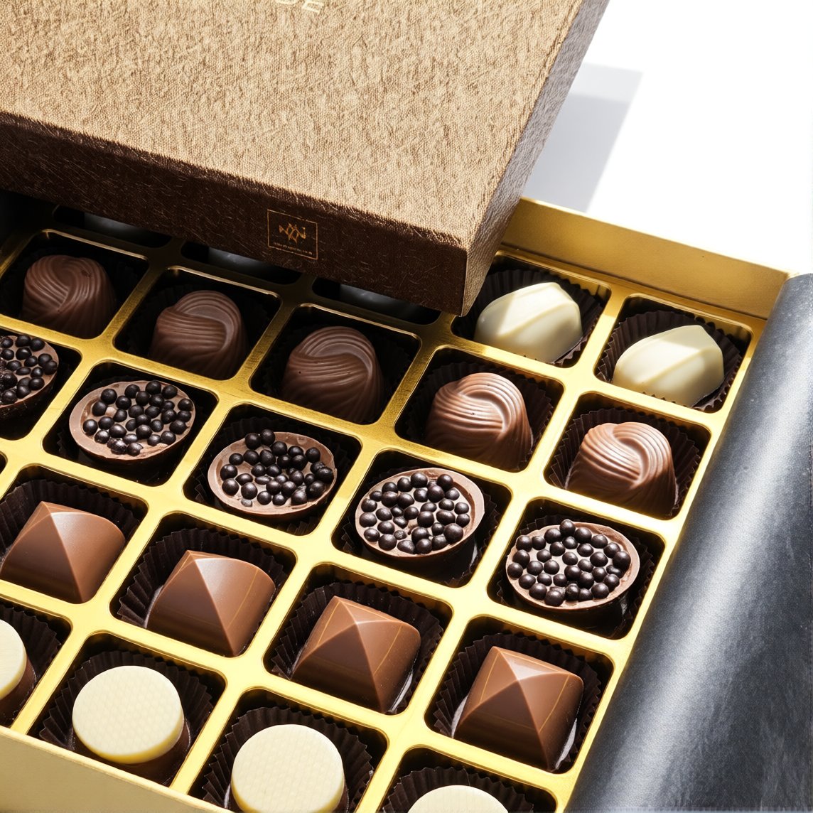 Nin Çikolata Koleksiyon Serisi Kahverengi Kutu Spesiyal Çikolata 50 Adet