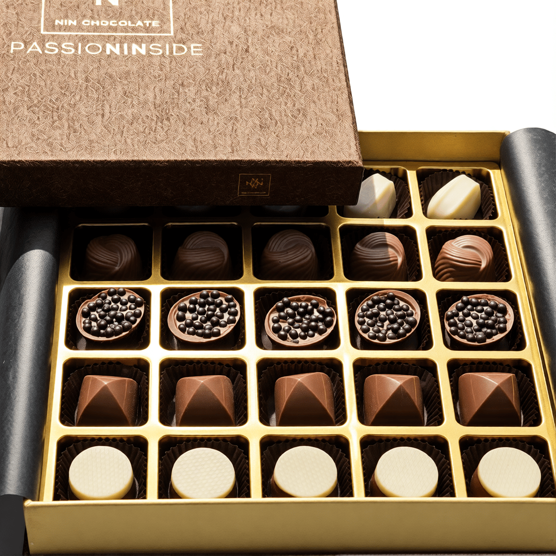 Nin Çikolata Koleksiyon Serisi Kahverengi Kutu Spesiyal Çikolata 50 Adet