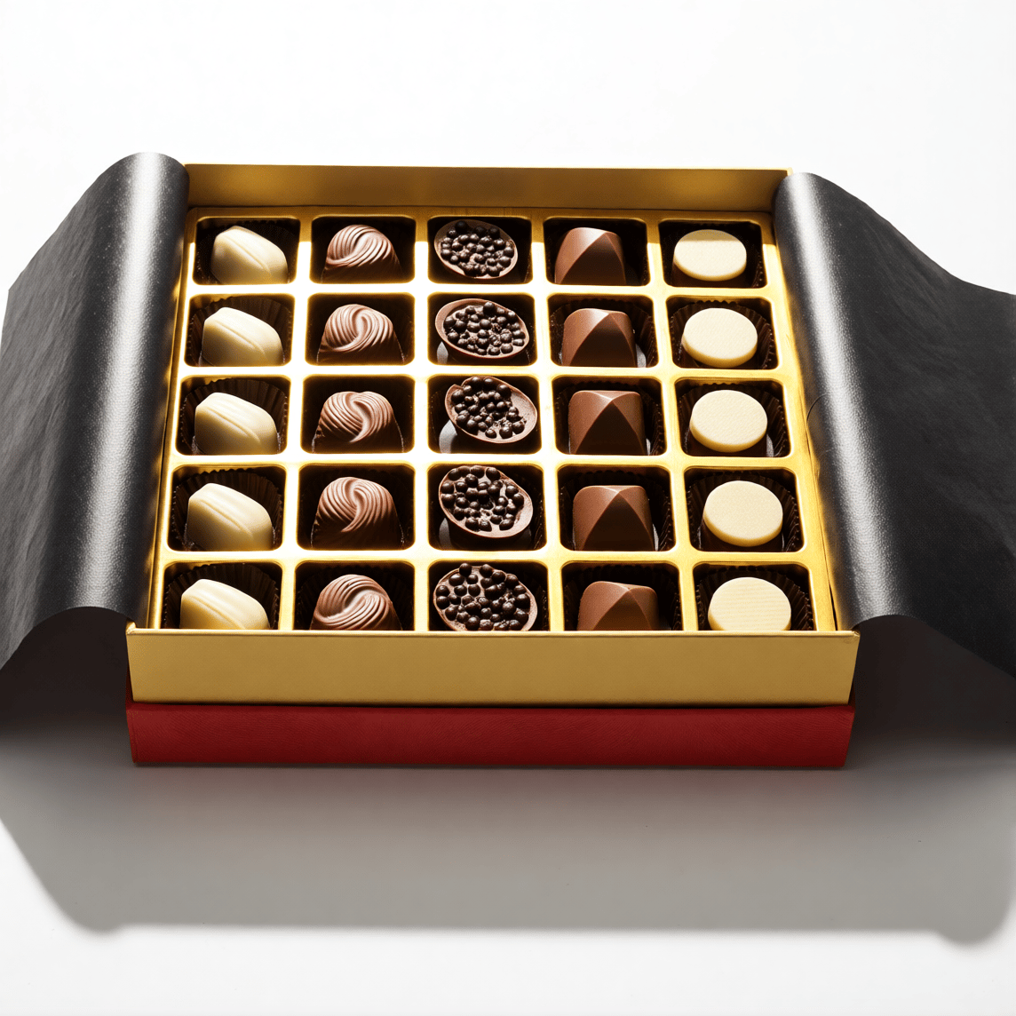 Nin Çikolata Koleksiyon Serisi Kırmızı Kutu Spesiyal Çikolata 50 Adet