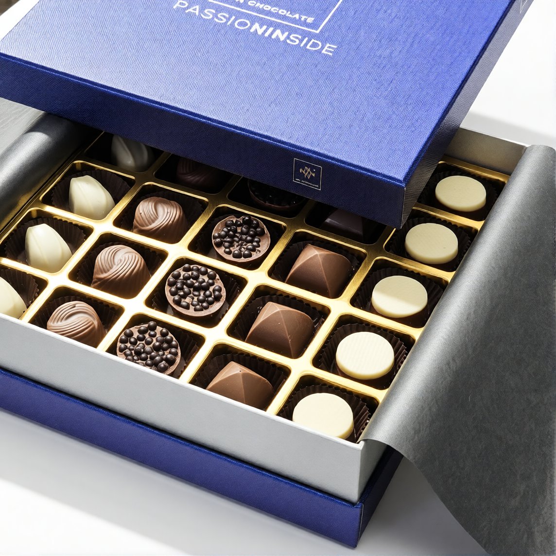 Nin Çikolata Koleksiyon Serisi Mavi Kutu Spesiyal Çikolata 50 Adet