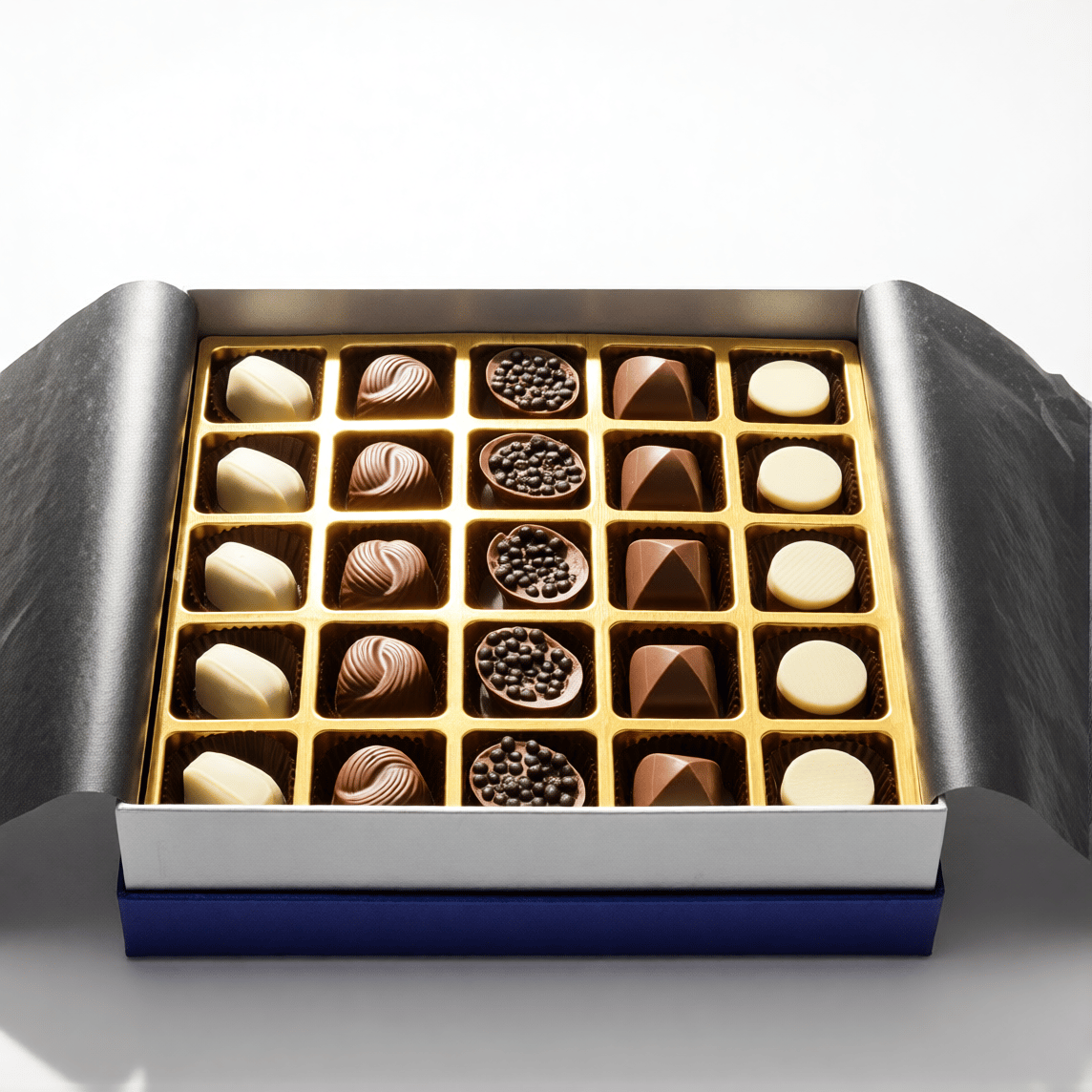 Nin Çikolata Koleksiyon Serisi Mavi Kutu Spesiyal Çikolata 50 Adet