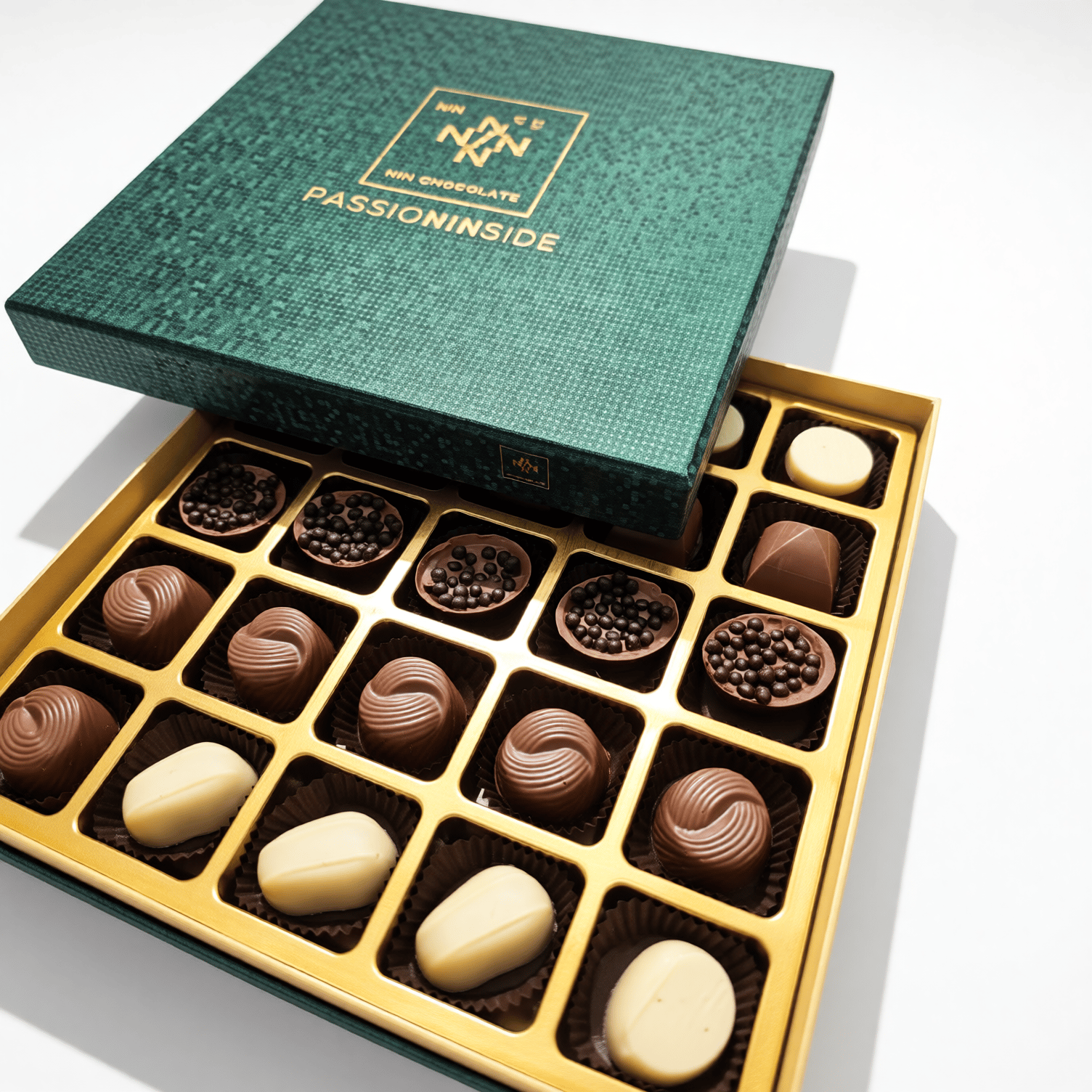 Nin Çikolata Koleksiyon Serisi Yeşil Kutu Spesiyal Çikolata 50 Adet