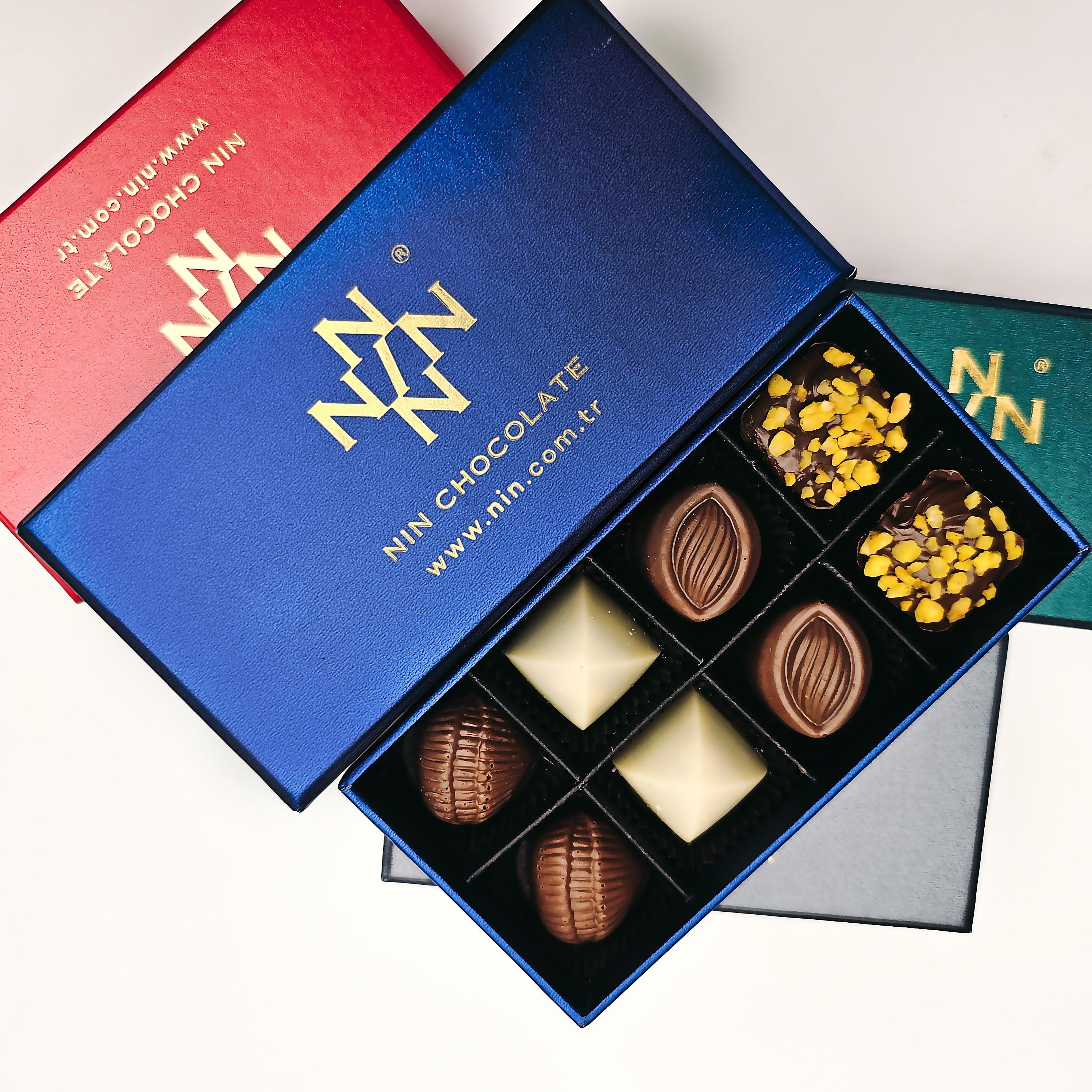 Nin Çikolata Mavi Makam Kutu Spesiyal Çikolata 8 Adet