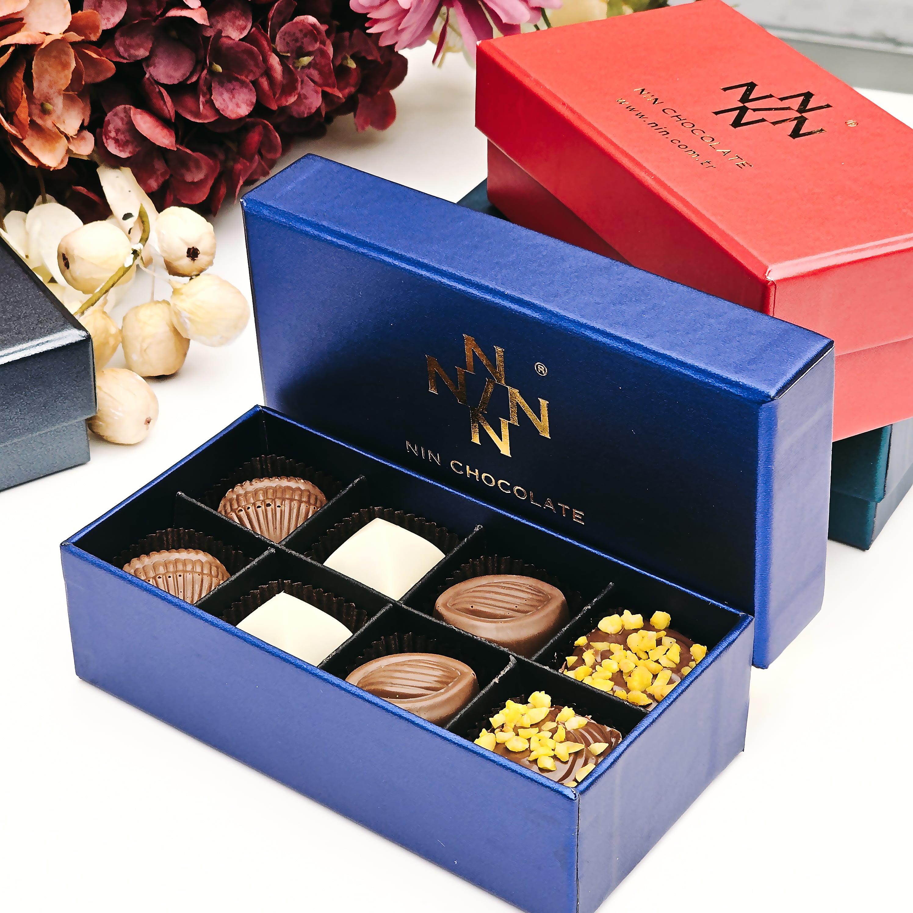 Nin Çikolata Mavi Makam Kutu Spesiyal Çikolata 8 Adet