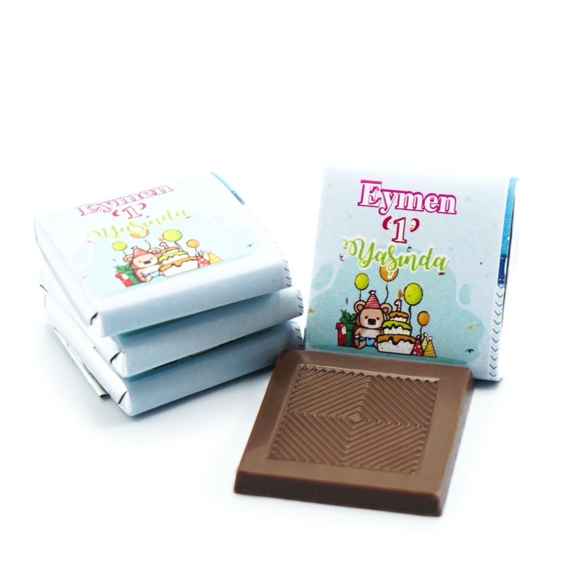 Nin Erkek Bebek Dökme Bebek Çikolatası 1 Yaş (80 Adet Napoliten Çikolata)