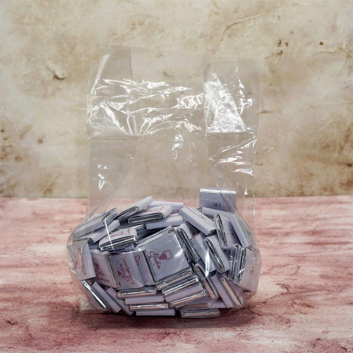 Nin Gelin Bohçası Çikolatası Dökme Gelinlik Baskılı (125 Adet Madlen Çikolata)