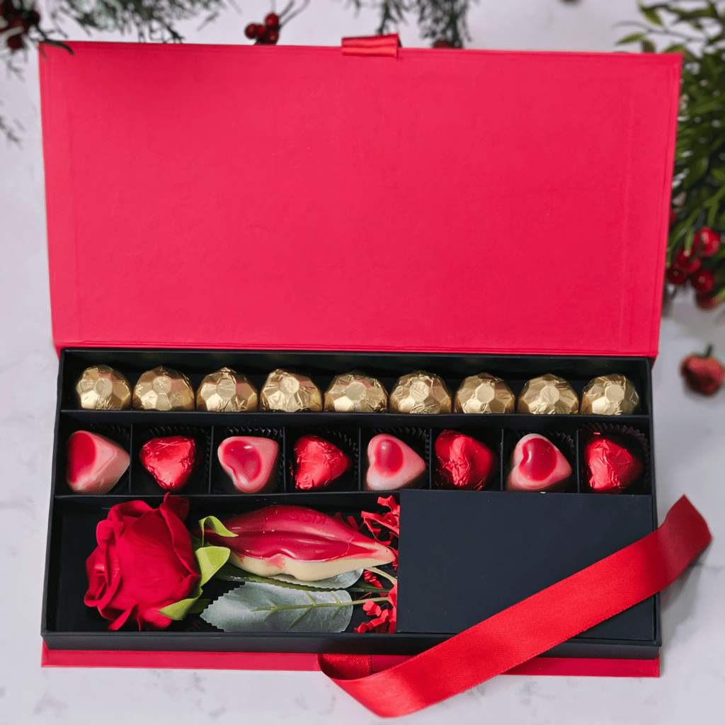 NIN Kırmızı Aşk Kutusu – Özel Seçim El Yapımı Çikolata