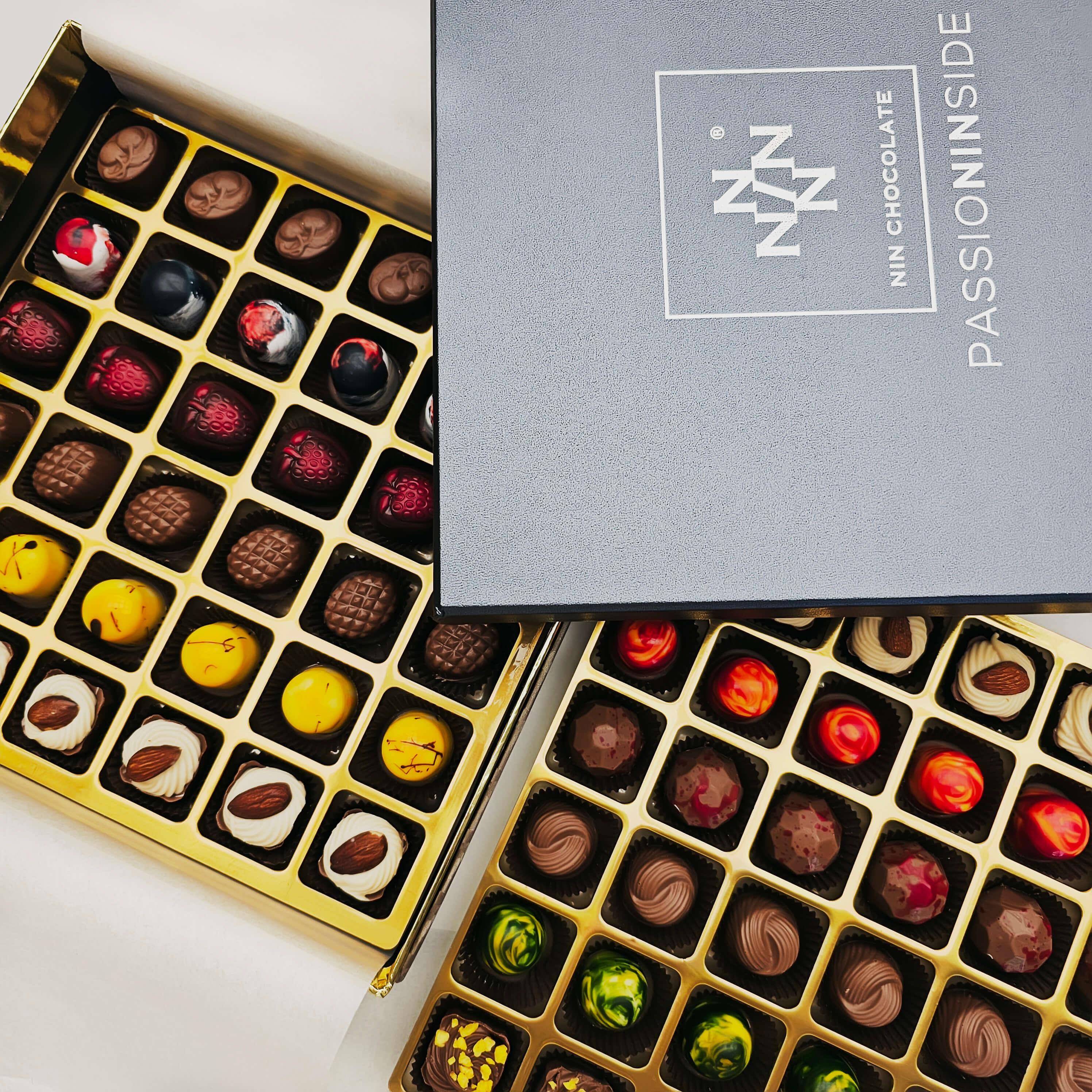 Nin Koyu Gri Kutu Spesiyal Çikolata 72 Adet