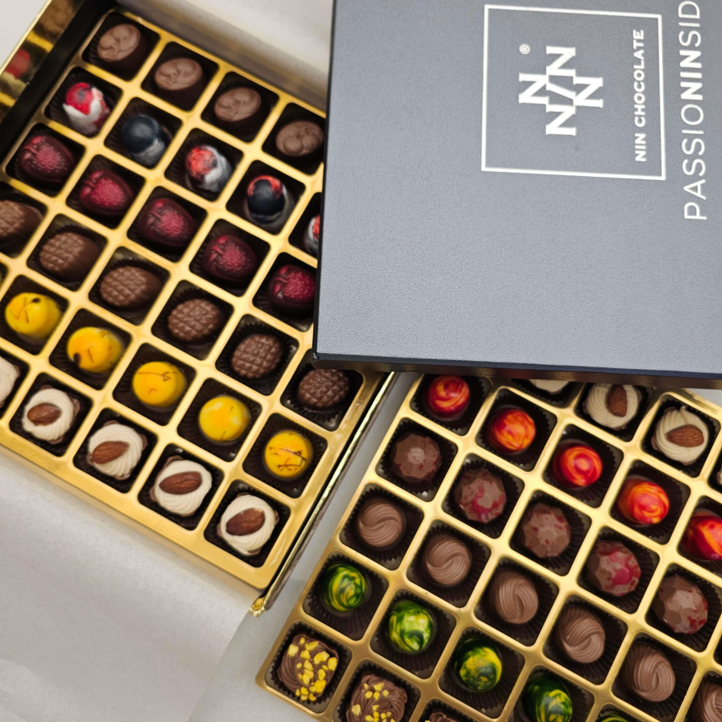 Nin Koyu Gri Kutu Spesiyal Çikolata 72 Adet