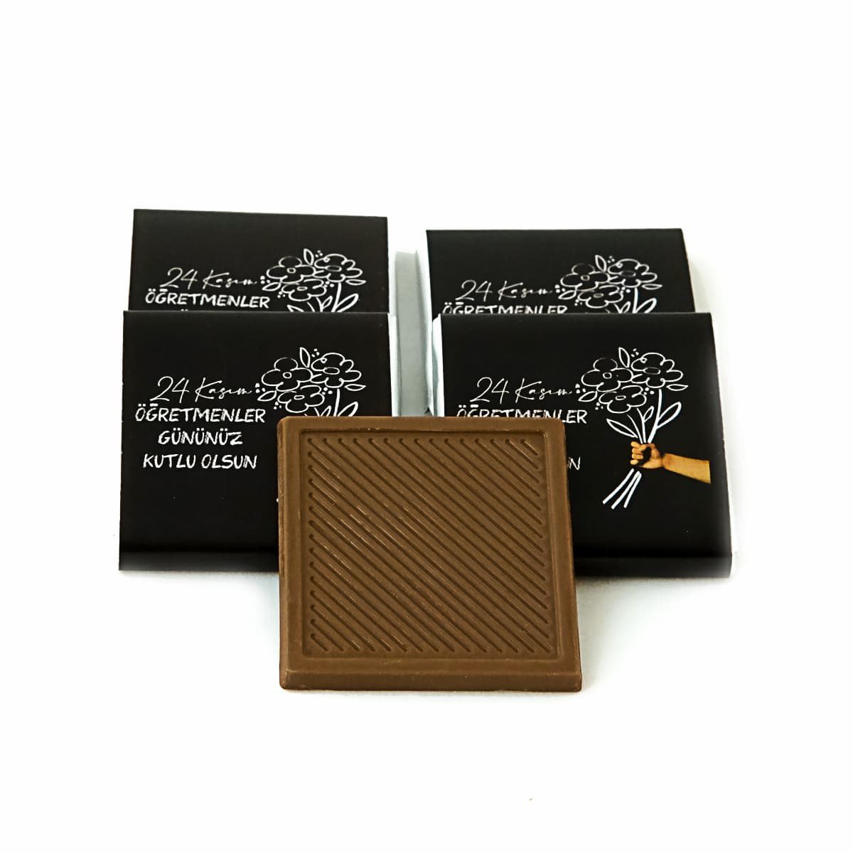 Öğretmenler Günü Siyah Kutu Madlen Çikolata 50 Adet