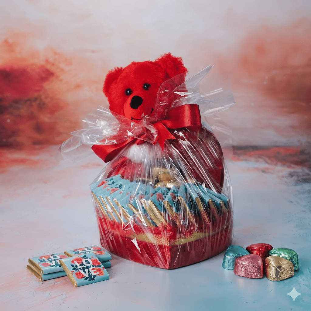 Sevgililer Günü Lüks Çikolata Hediye Sepeti