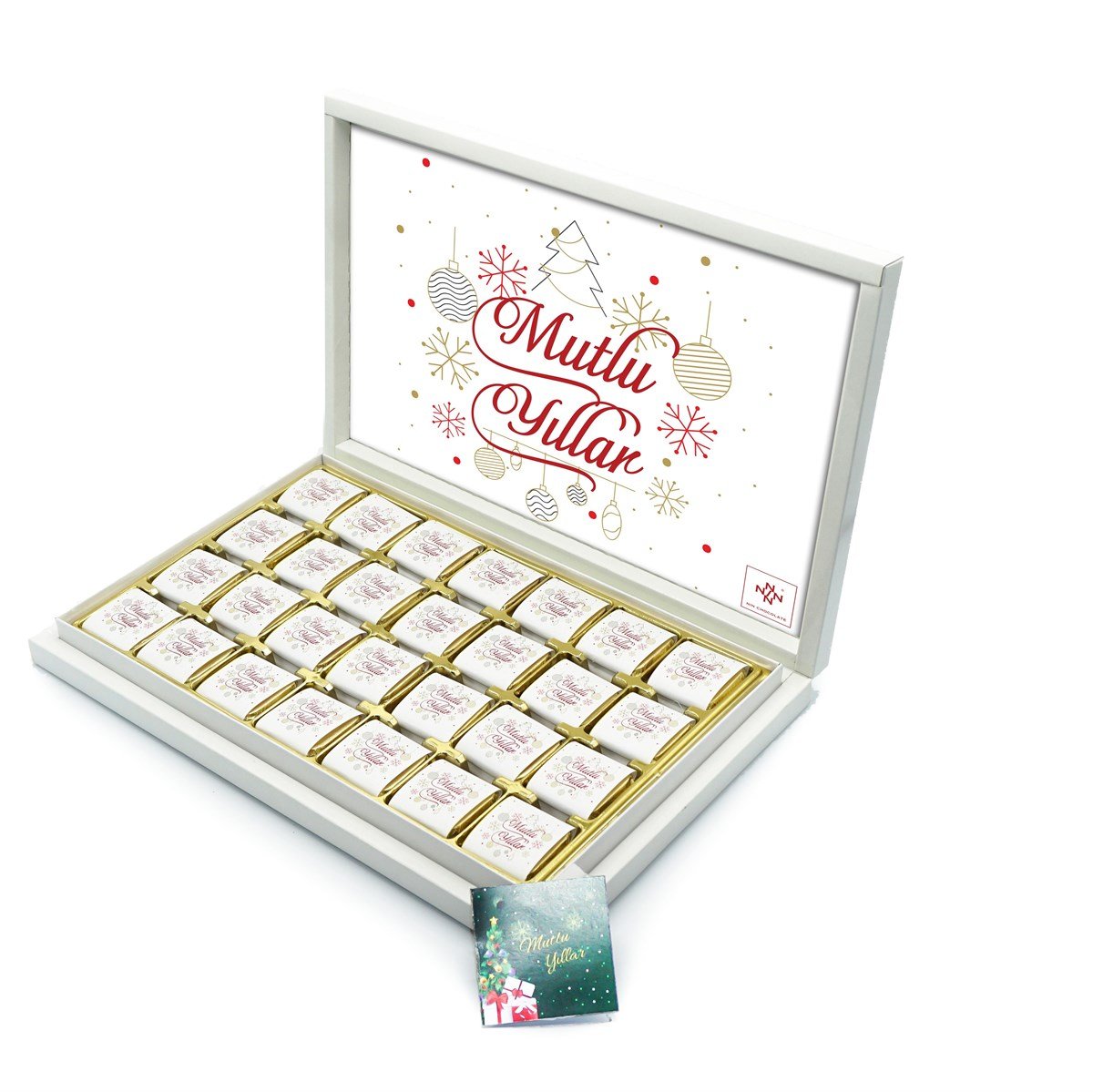 Yılbaşı Çikolatası Madlen Çikolata Mutlu Yıllar 1000 Gram