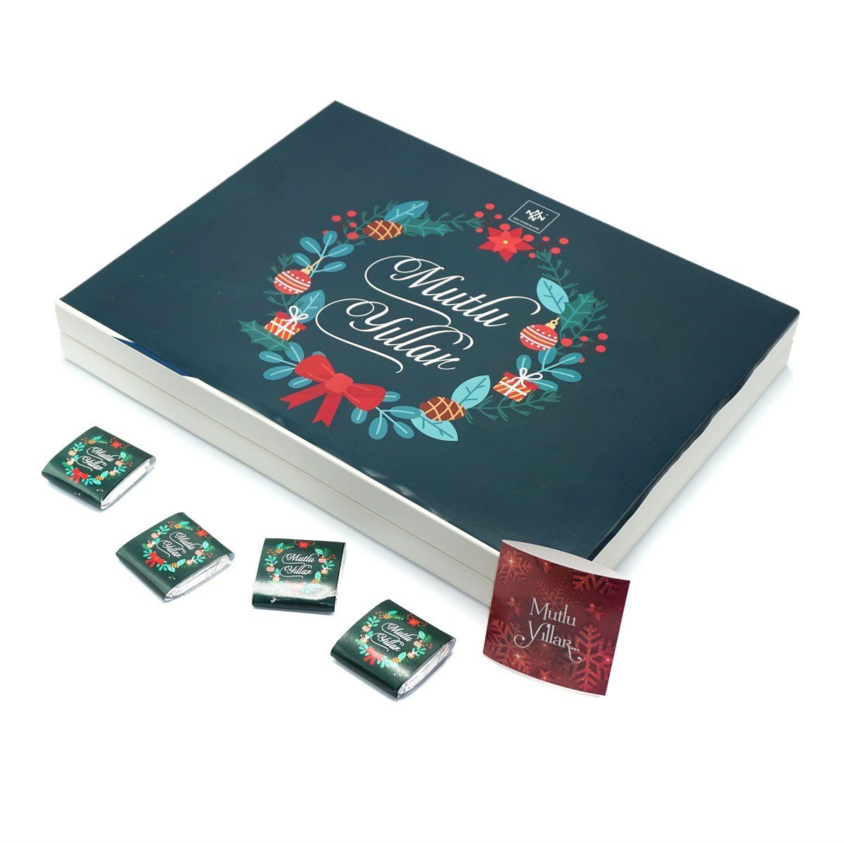 Yılbaşı Çikolatası Madlen Çikolata Mutlu Yıllar 84 Adet