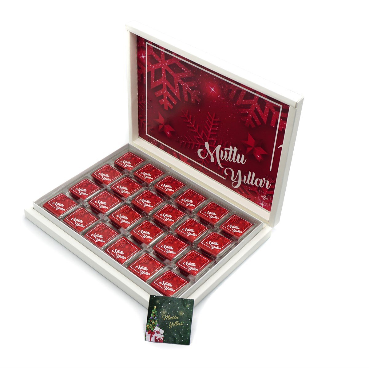 Yılbaşı Çikolatası Madlen Çikolata Mutlu Yıllar 72 Adet