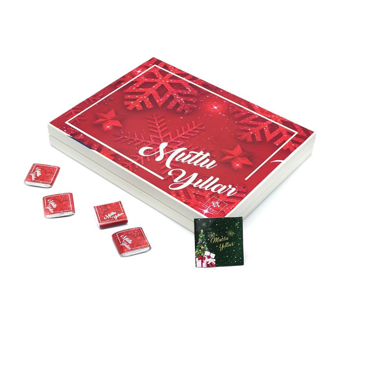 Yılbaşı Çikolatası Madlen Çikolata Mutlu Yıllar 72 Adet