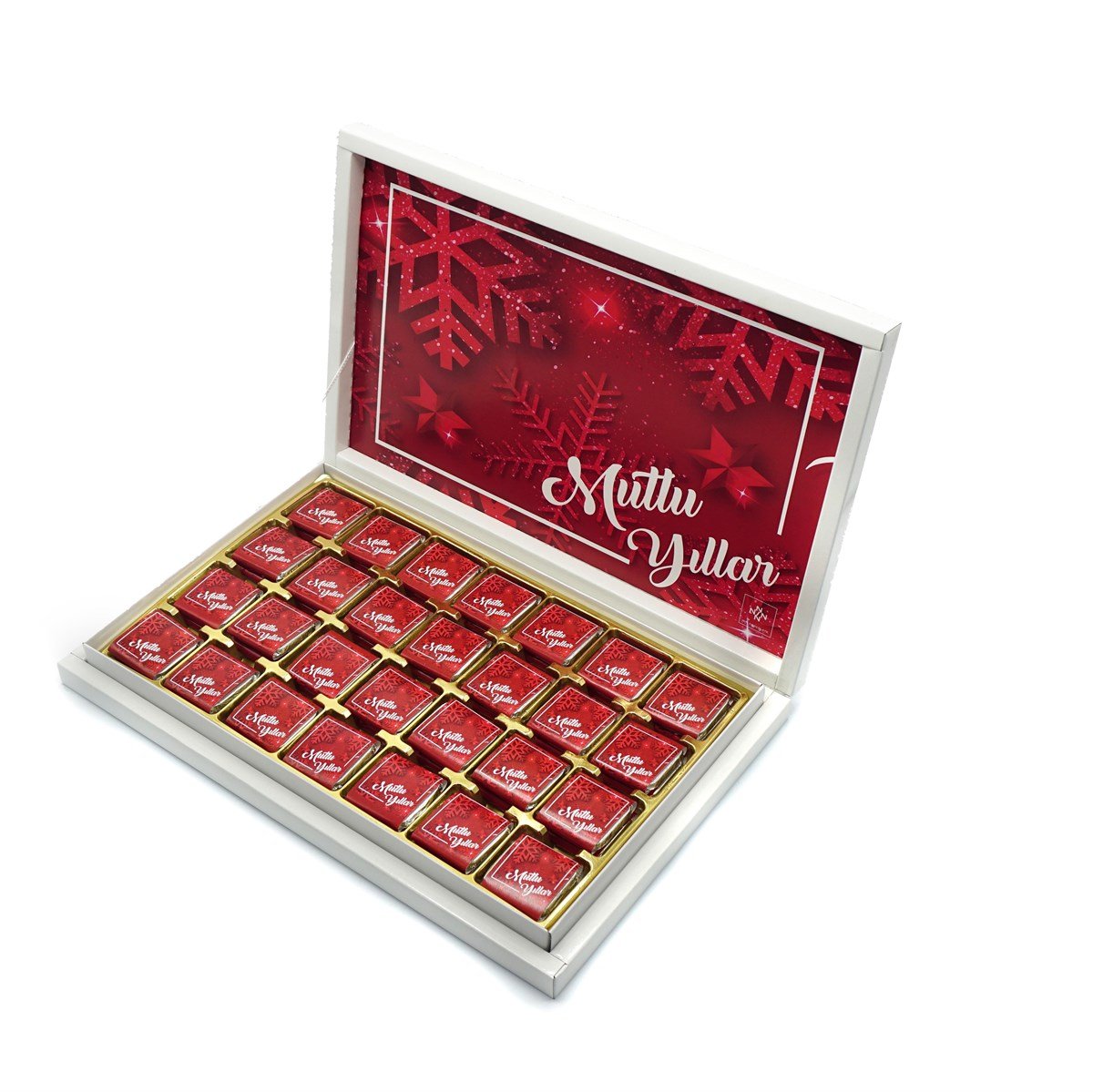 Yılbaşı Çikolatası Madlen Çikolata Mutlu Yıllar 84 Adet