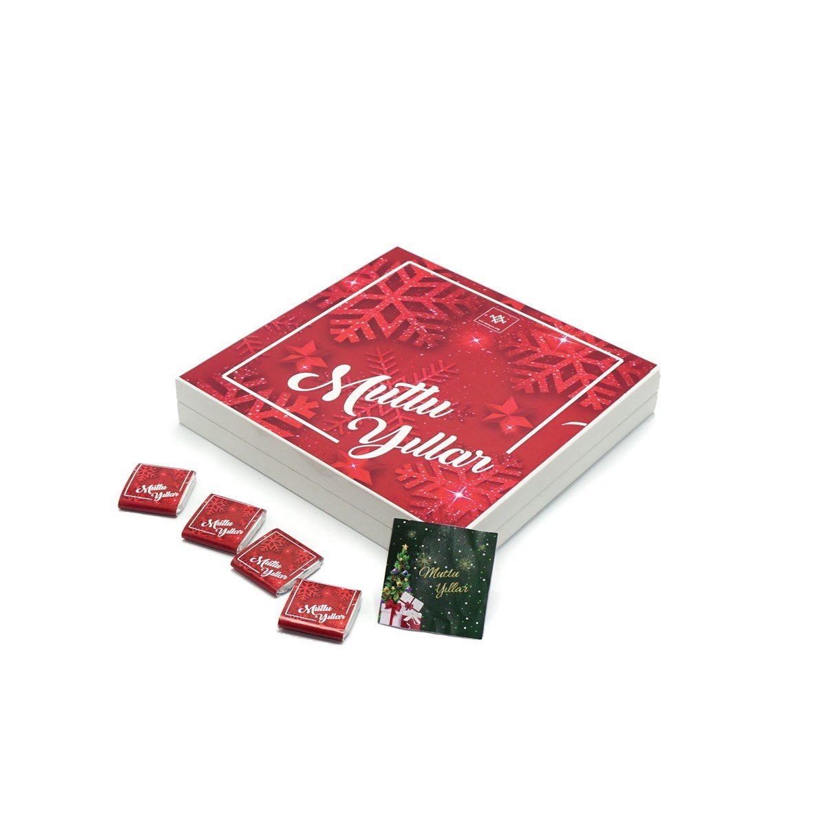 Yılbaşı Çikolatası Madlen Çikolata Mutlu Yıllar 48 Adet