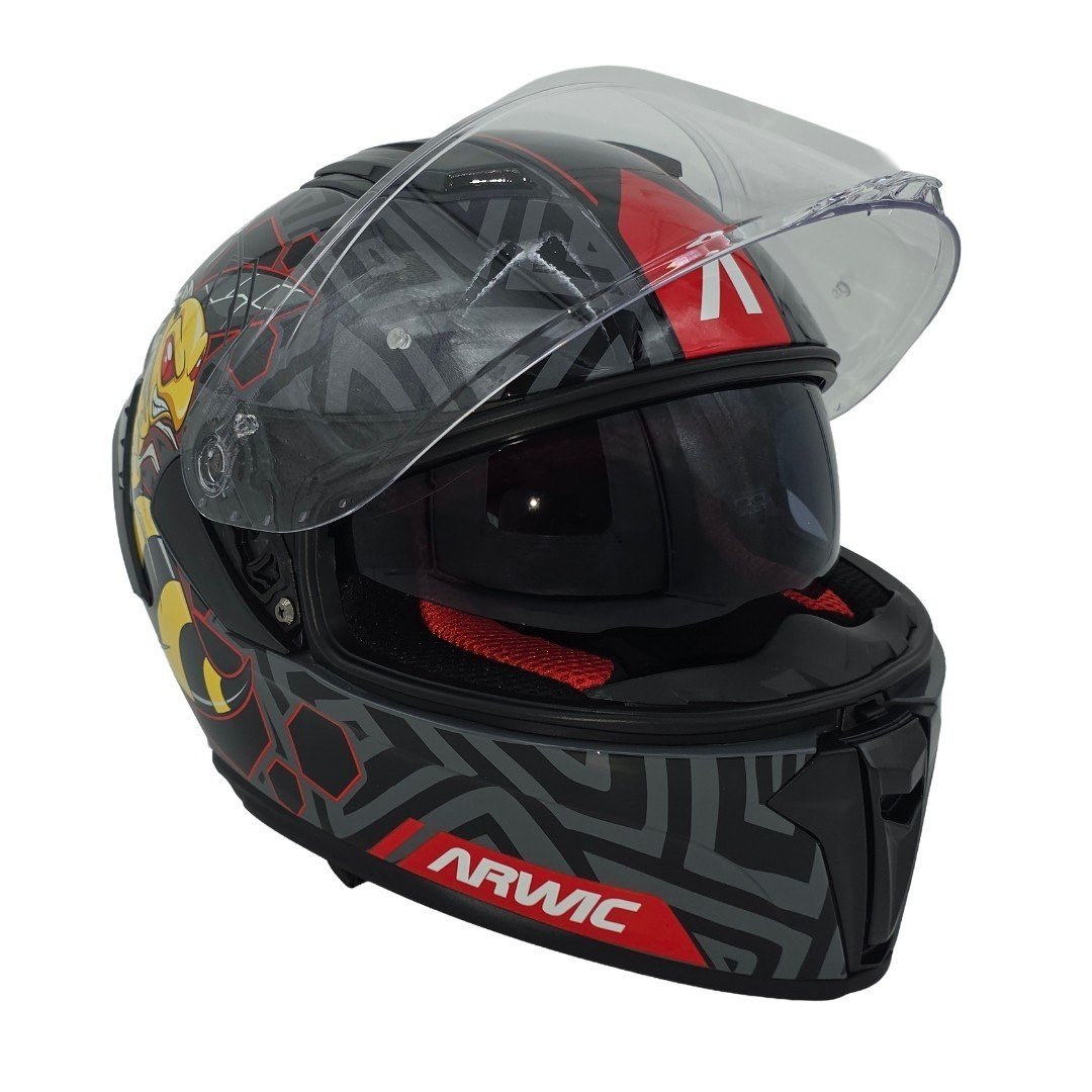 Arwic Çocuk Fullface Motosiklet Kaskı AR931 BEE Güneş Vizörlü ECE-R 22.06