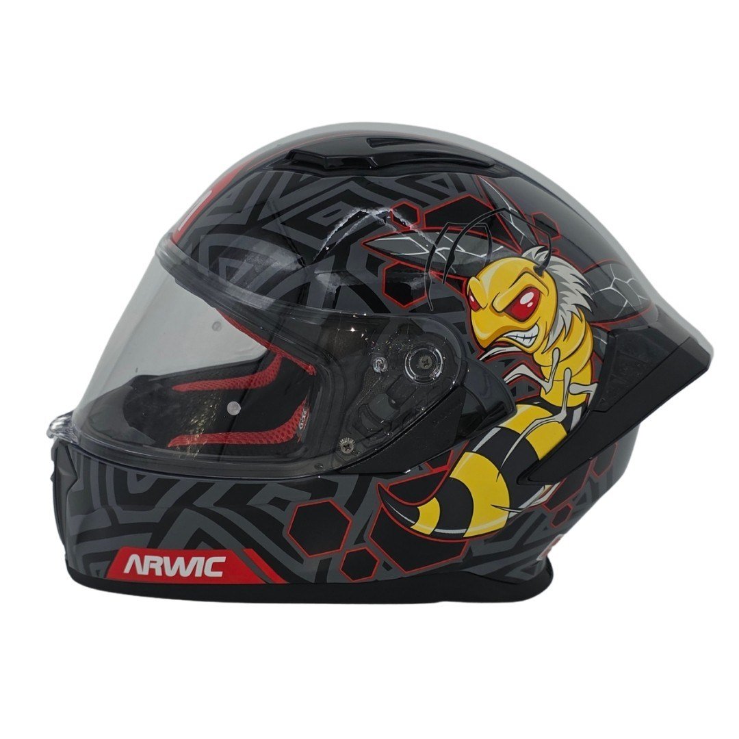 Arwic Çocuk Fullface Motosiklet Kaskı AR931 BEE Güneş Vizörlü ECE-R 22.06