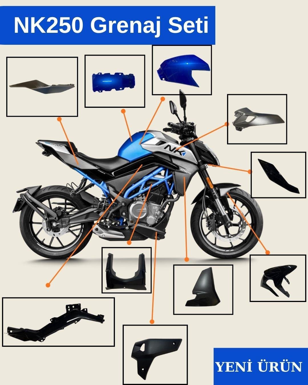 Cf Moto Nk250 Grenaj Seti Mavi