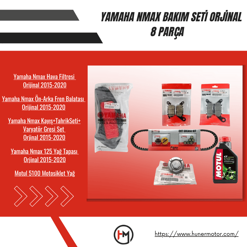 Yamaha Nmax Bakım Seti Orijinal 8 Parça 2015-2020
