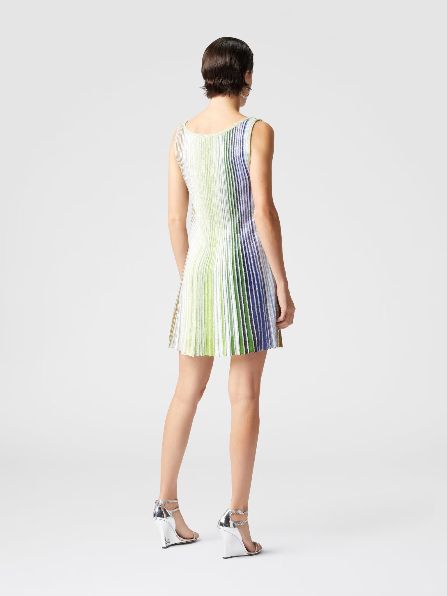 Askılı Simli Premium Triko Mini Elbise (Yeşil)