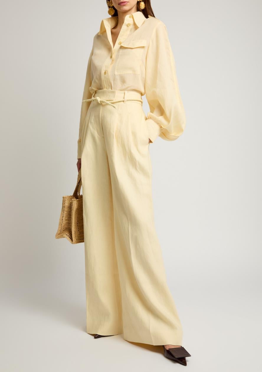 Butteryellow Kemerli Keten Premium Pantolon