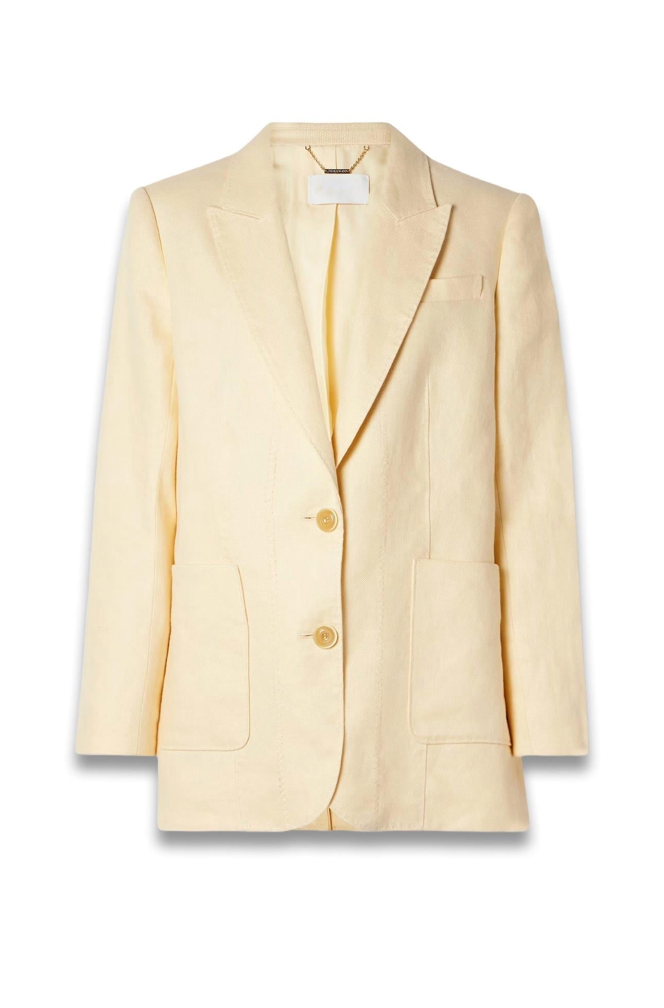 Butteryellow Vatkalı Keten Premium Oversize Blazer