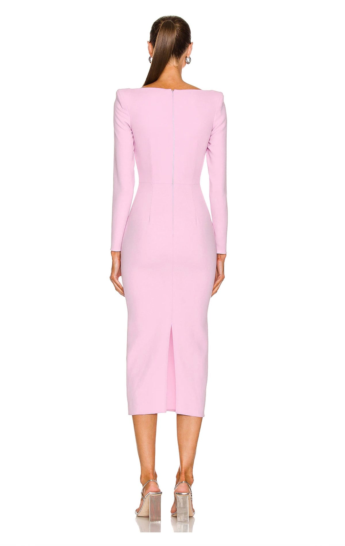 Cut Out Pembe Bandaj Elbise