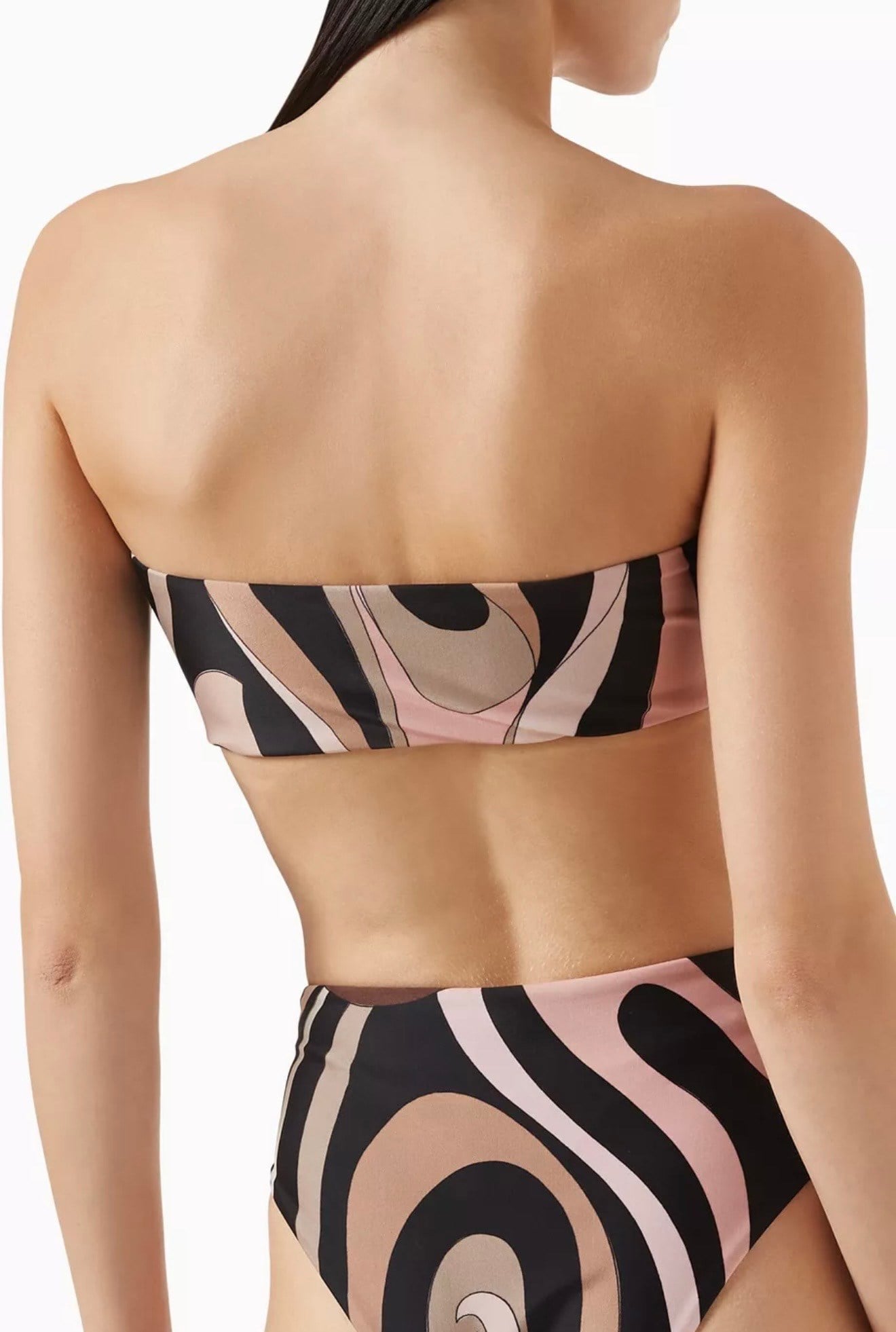 Geometrik Desenli Straplez Premium Bikini Takım