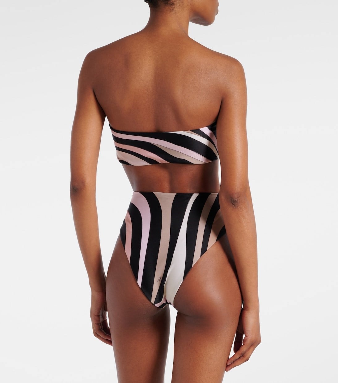 Geometrik Desenli Straplez Premium Bikini Takım