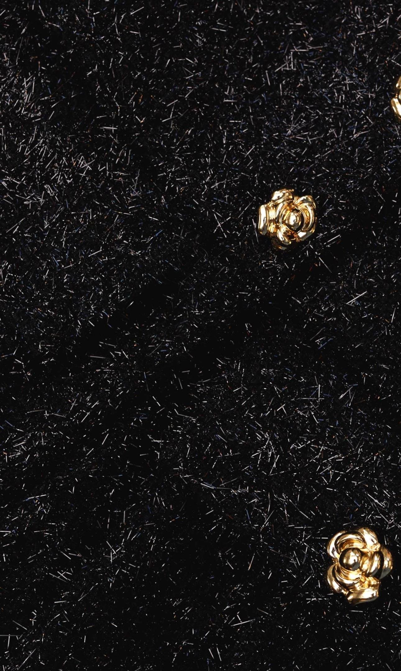 Gold Düğmeli Kemerli Tasarım Siyah Peplum Üst ve Etek Takım